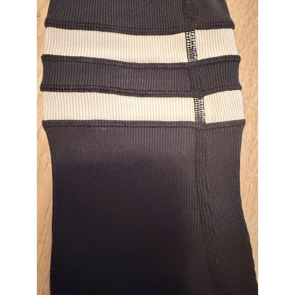 SET Alo Yoga Striped & Pale Blue Leggings Set Size XS